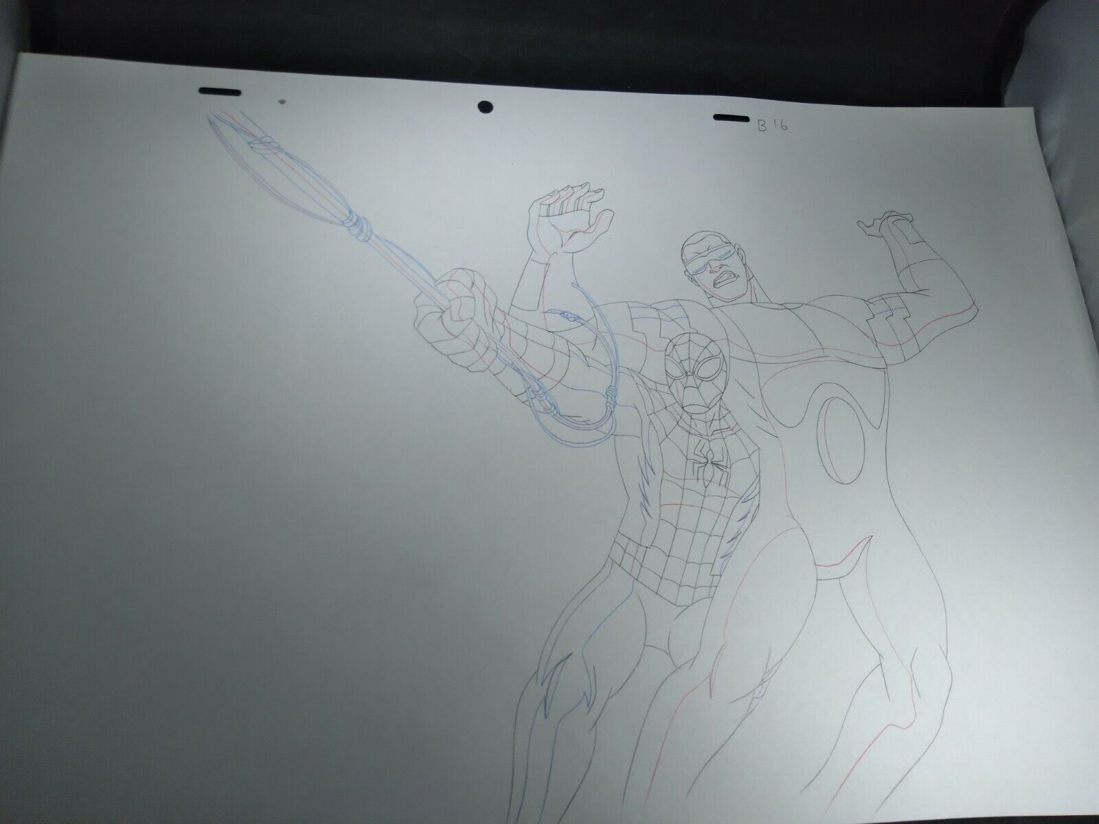 Marvel animation cels Production Art Comics ULTIMATE SPIDERMAN POWER MAN +SPIDEY
