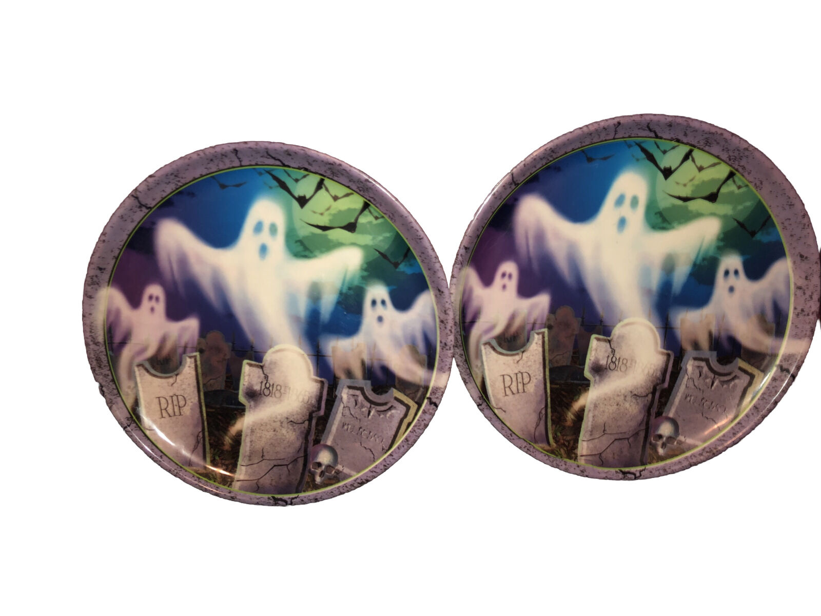 Vintage Halloween Ghost Platters