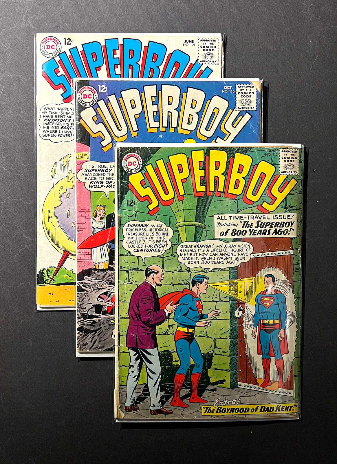 Superboy #'s 113  116  121 Bagged Boarded DC Comics Lot Of 3