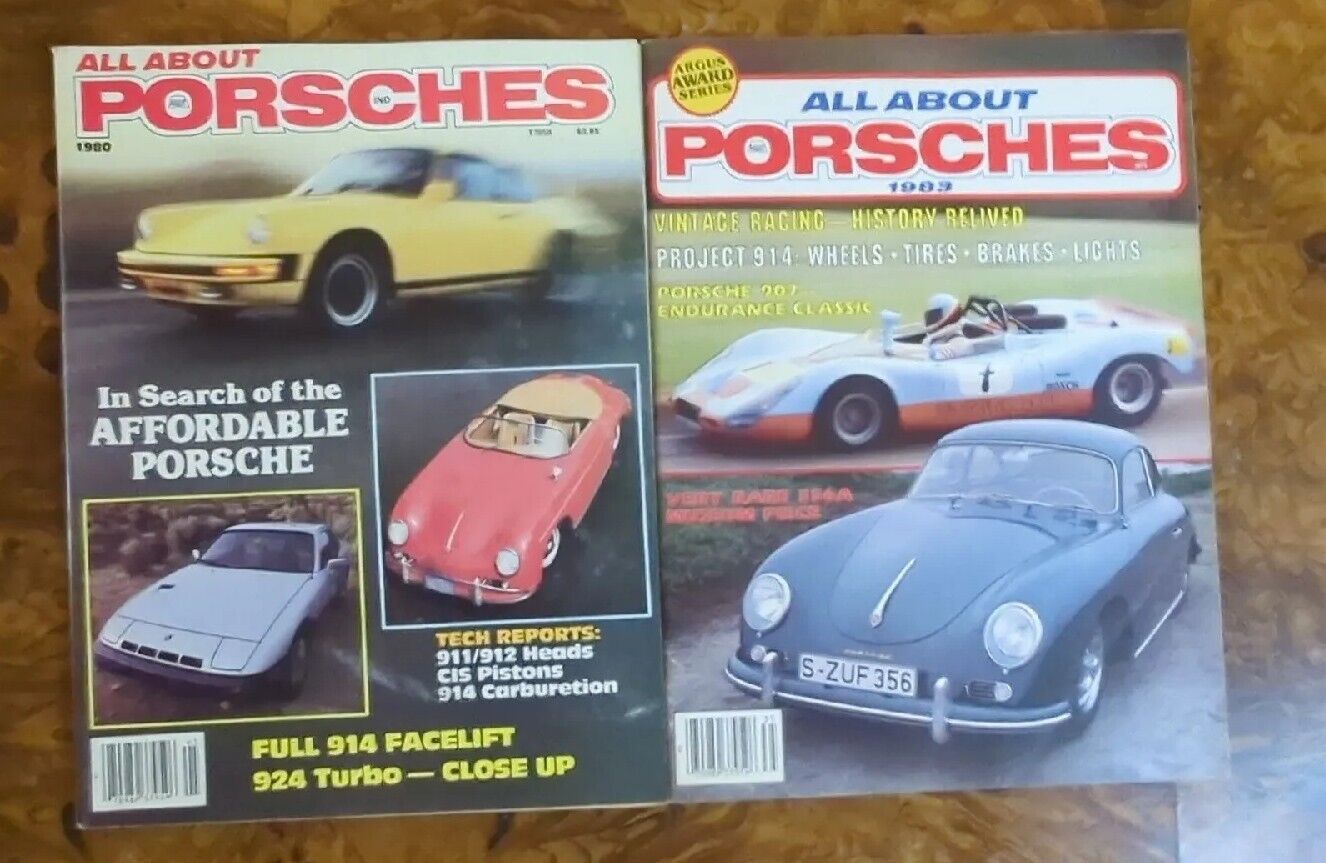 Vintage ALL ABOUT PORSCHES Magazine Lot Of 2 Back Issues 1980 1983