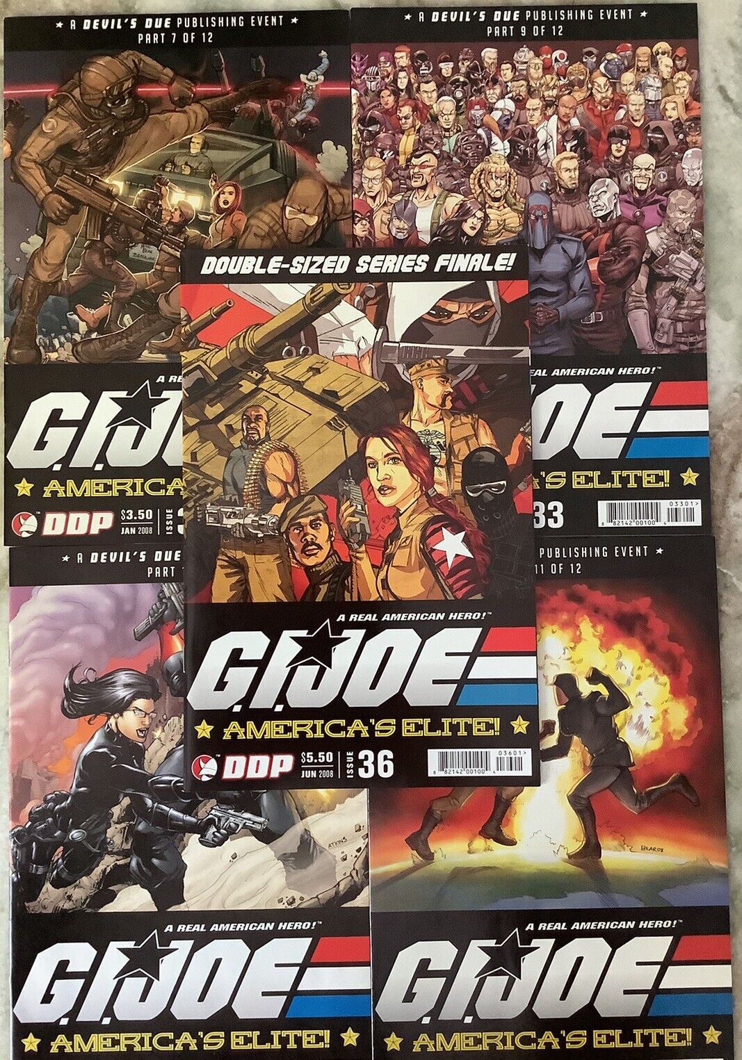 GI Joe America’s Elite 31, 33-36 DDP 2007/08 1st Printing Comic Books