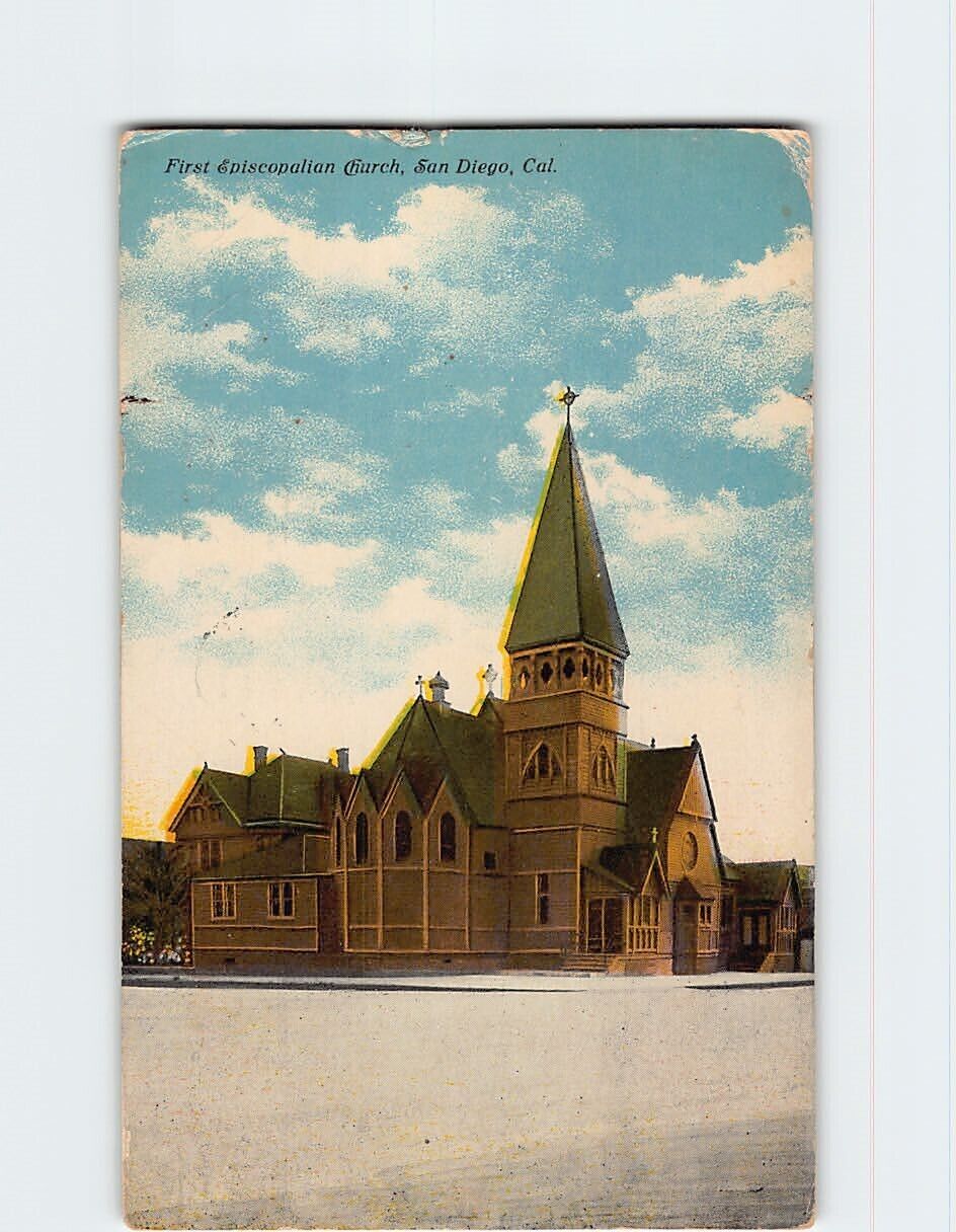 Postcard First Episcopalian Church San Diego California USA