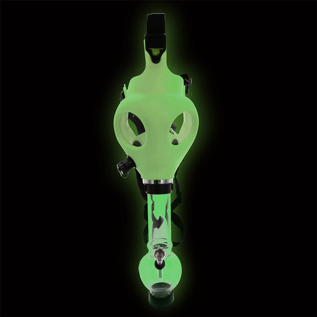 Silicon Gas Mask Bong Hookah Smoking Glow In The Dark