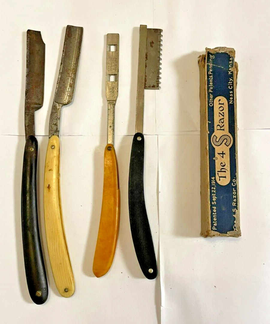 Lot Of 4Vintage Razors 4 S & Others Fair To Poor Condition Please Read Listing