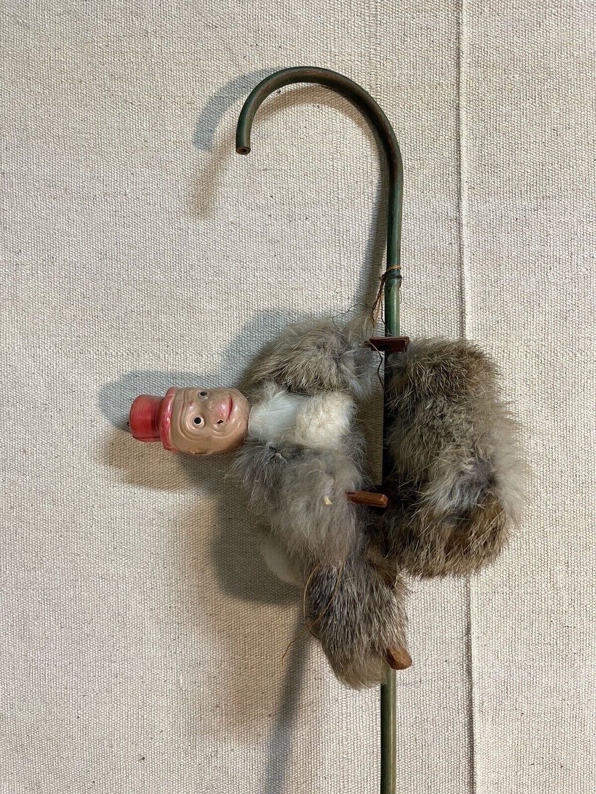 Carnival Prize Monkey on Cane State Fair Giveaway 1930 Original Celluloid Japan