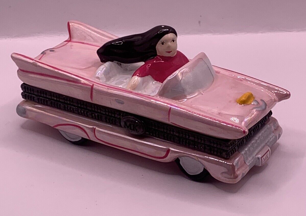 VINTAGE Mary Kay Pink Cadillac Trinket Box Porcelain Consultant You’re A Star
