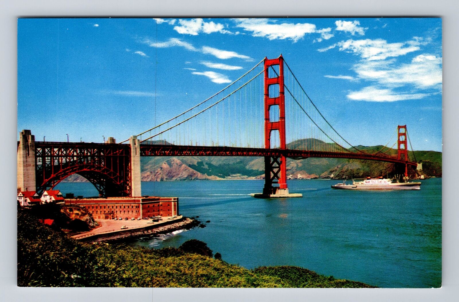 San Francisco CA-California, Golden Gate Bridge, Antique, Vintage Postcard