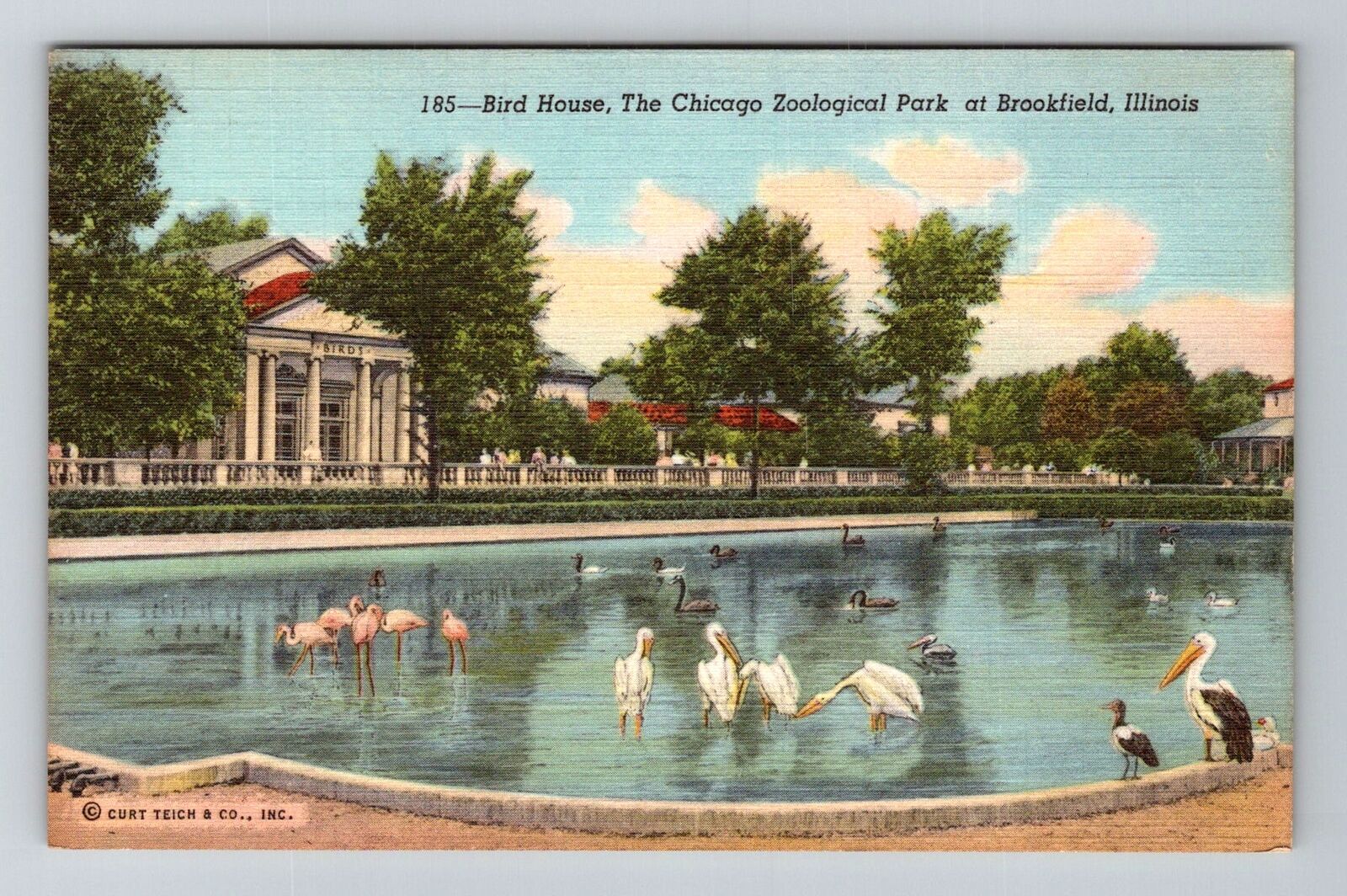Brookfield, IL-Illinois, Chicago Zoological Park Bird House , Vintage Postcard
