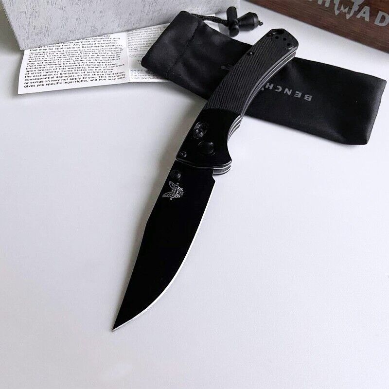 Axis New Mini Benchmade Classic Black Crooked River Folding Knife | 15085