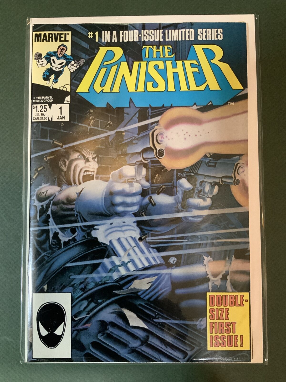 THE PUNISHER #1 LIMITED SERIES NM MARVEL 1986 *UNREAD* White Pages