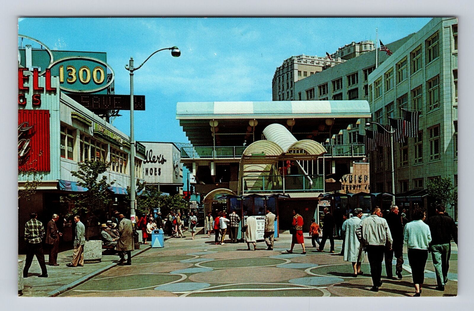 Seattle WA-Washington, World Fair, Downtown Monorail Station, Vintage Postcard
