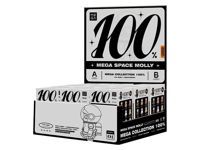 POPMART MEGA Collection 100% SPACE MOLLY Series 1 PVC & ABS & PC