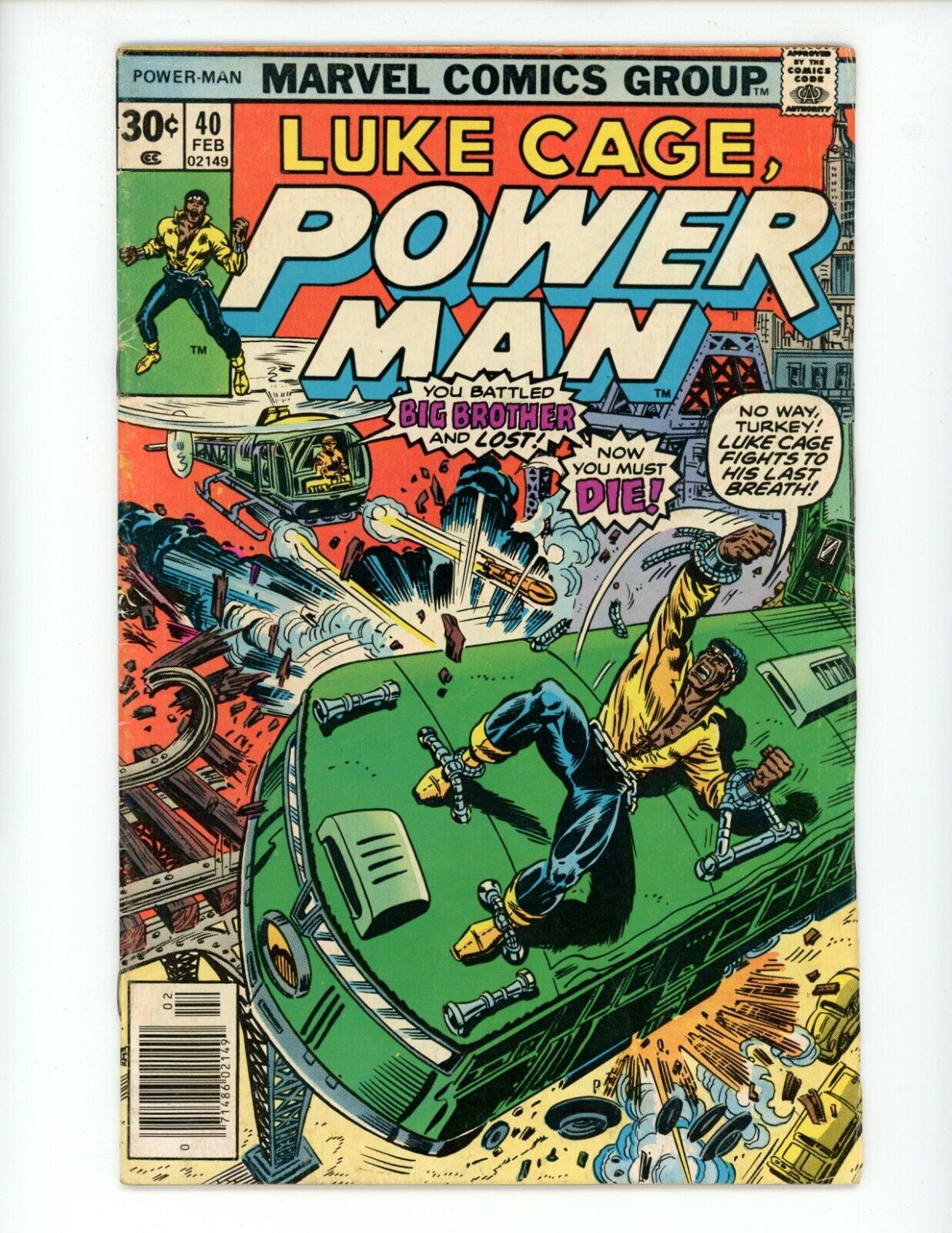 Power Man #40 Comic Book 1977 FN- Marv Wolfman Al Milgrom Marvel Comics