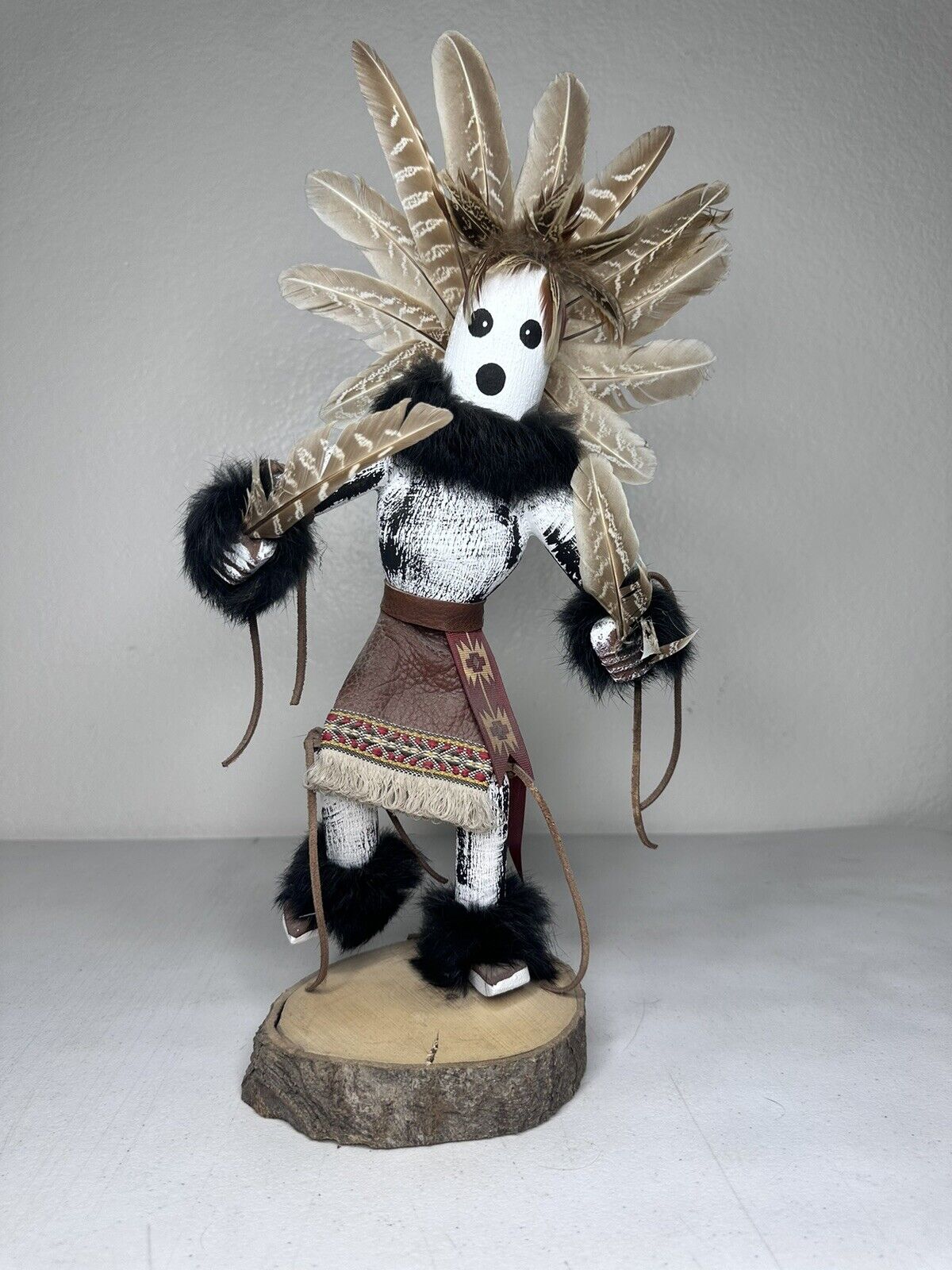 Rare 2008 Eoto Kachina Doll by Little Dove, 19” Native American Art, Hopi Zuni C