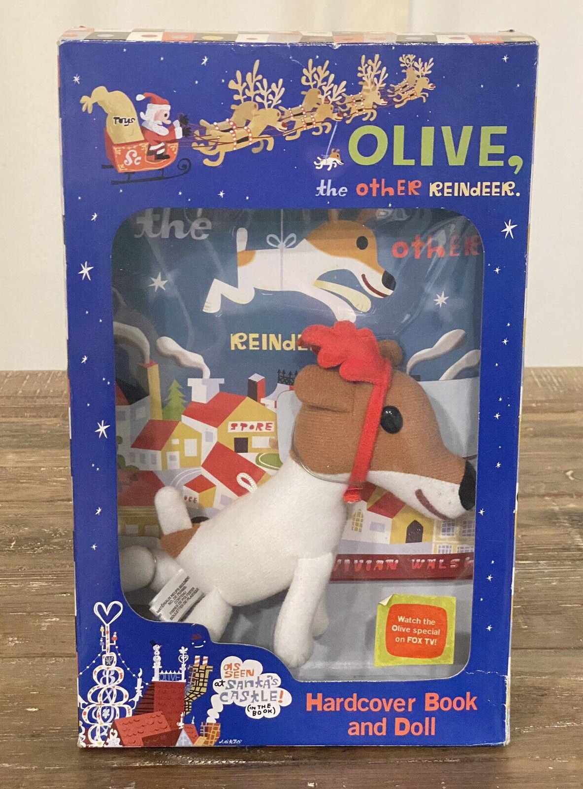 Olive The Other Reindeer Plush Doll And Hardcover Book Vintage VERY RARE