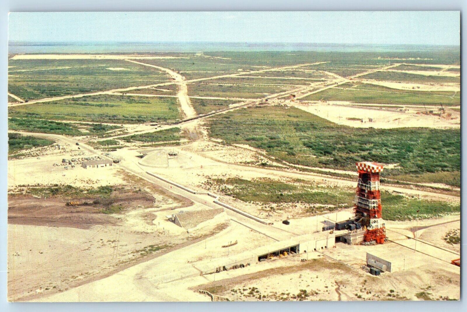 Cape Canaveral Florida Postcard Patrick Air Force Base Aerial Atlas Tower c1960