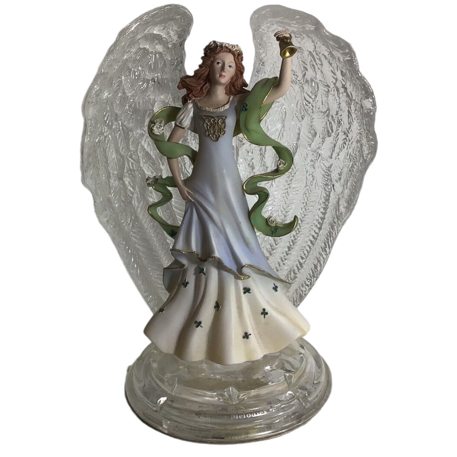 Bradford Exchange Celtic Melodies Angel Figurine 6th Issue Celtic Crystal Blessi