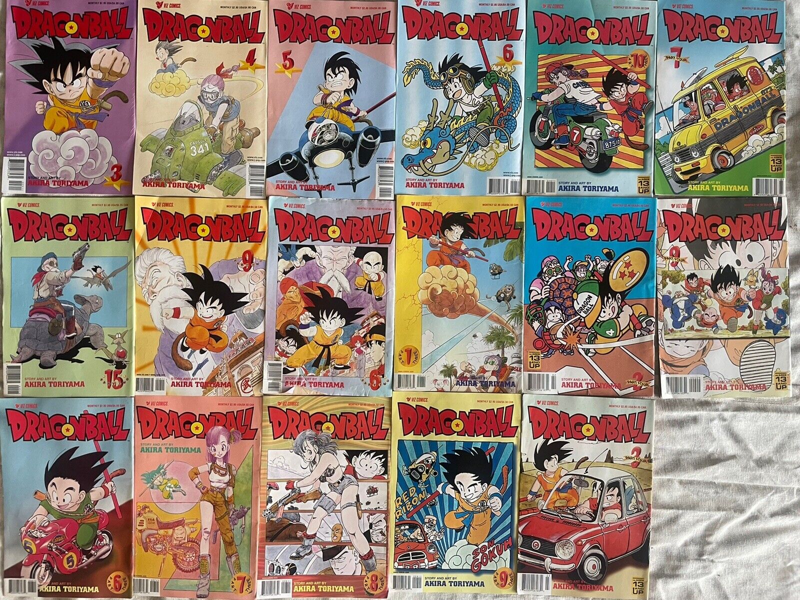 DragonBall Mixed Comic Lot Of 18  VIZ Comics Akira Toriyama