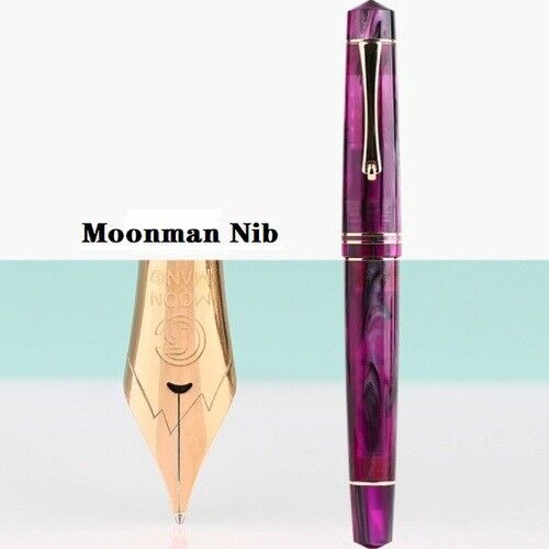 MAJOHN M800 Acrylic Resin Fountain Pen BOCK/Moonman EF / F Nib Write Ink Pen