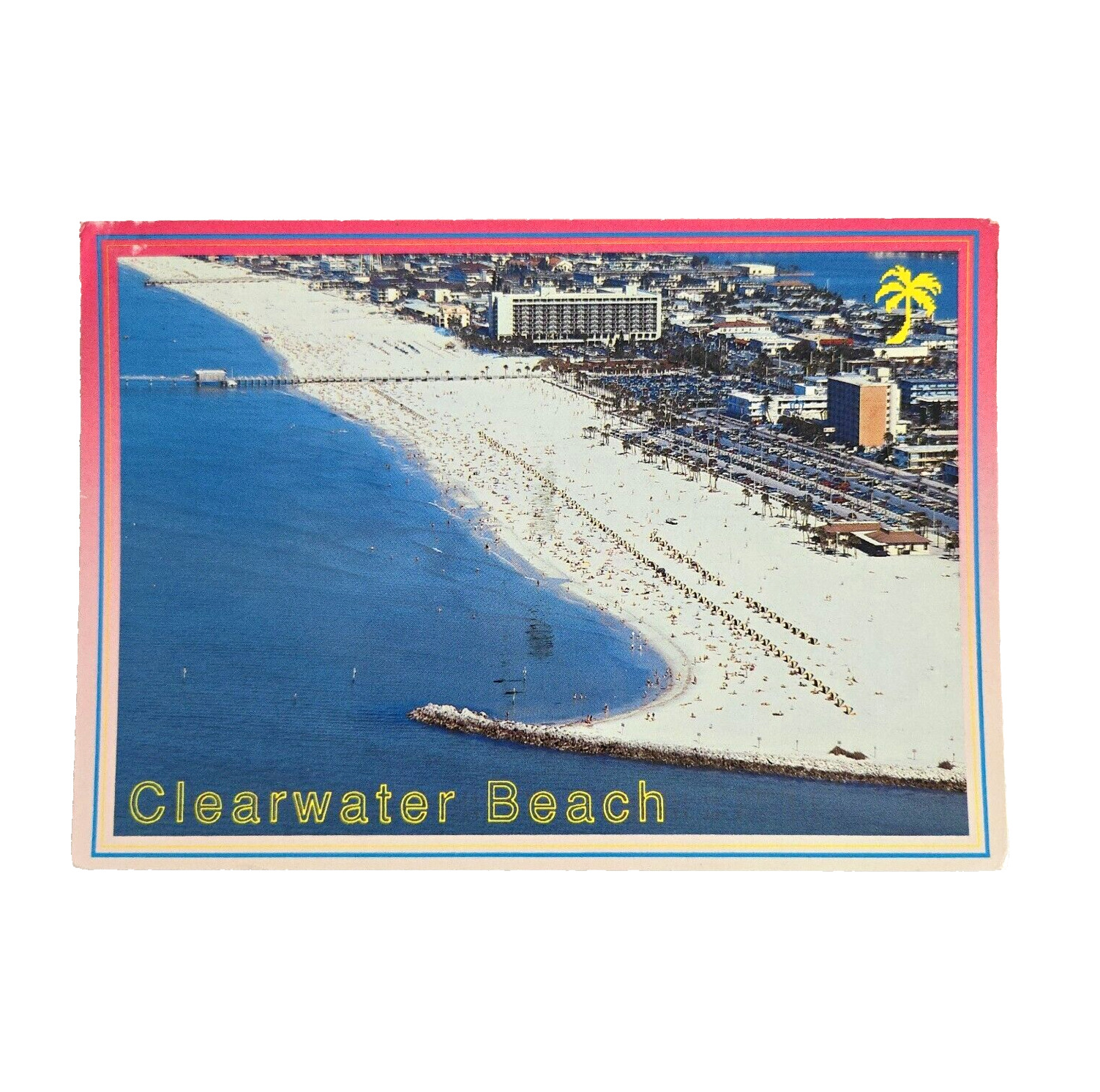 Clearwater Beach Vintage Postcard Tampa Florida Tropical Vacation Sunshine 1990s