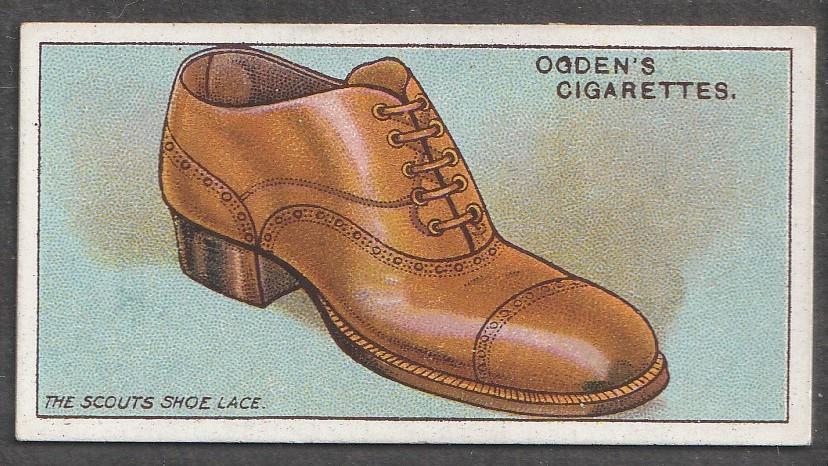 Ogden's, Boy Scouts, 1912, 2nd Series, Green Backs, No 95, How to Tie a Shoelace