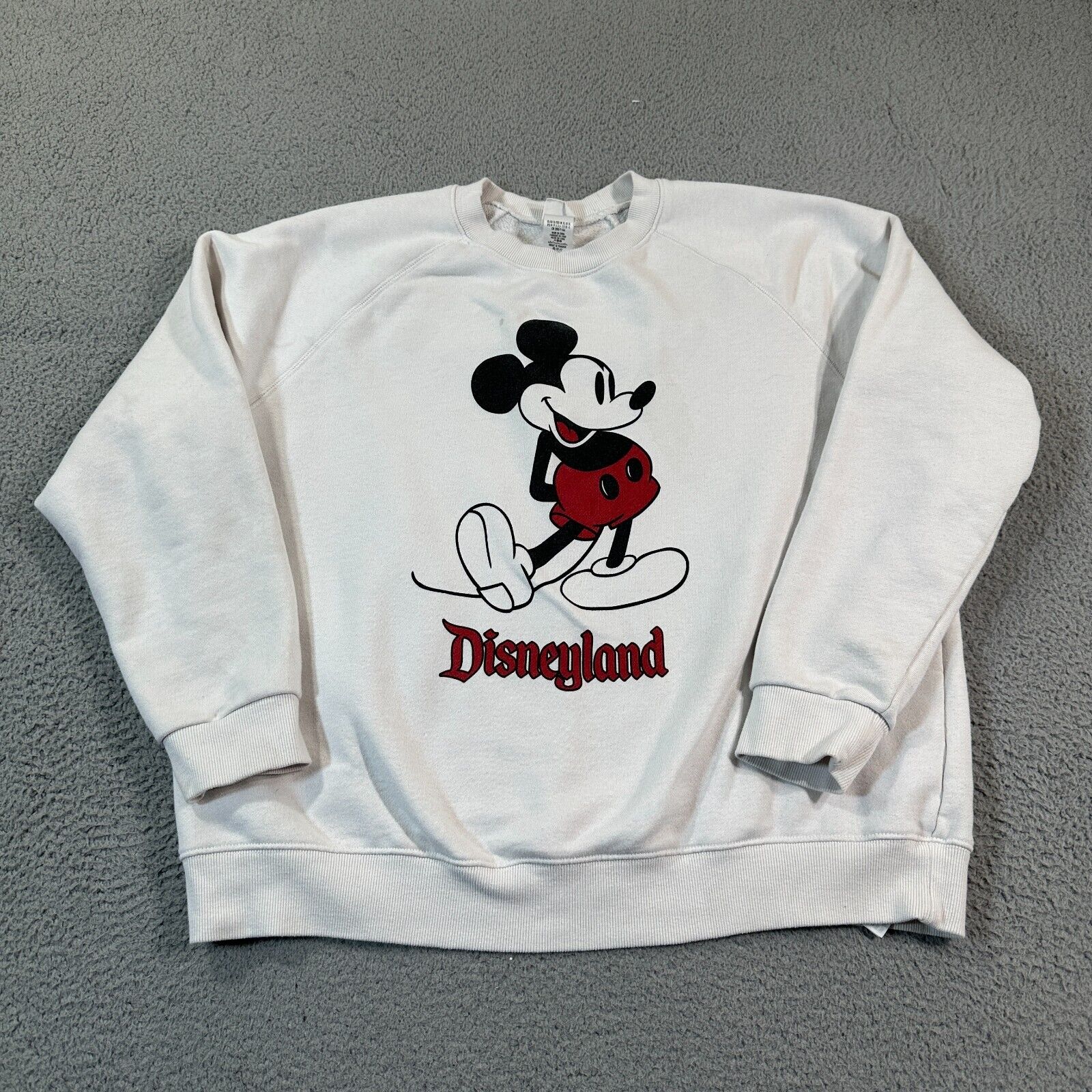 Vintage Disneyland Resort White Long Sleeve Mickey Mouse Graphics Shirt Size XL