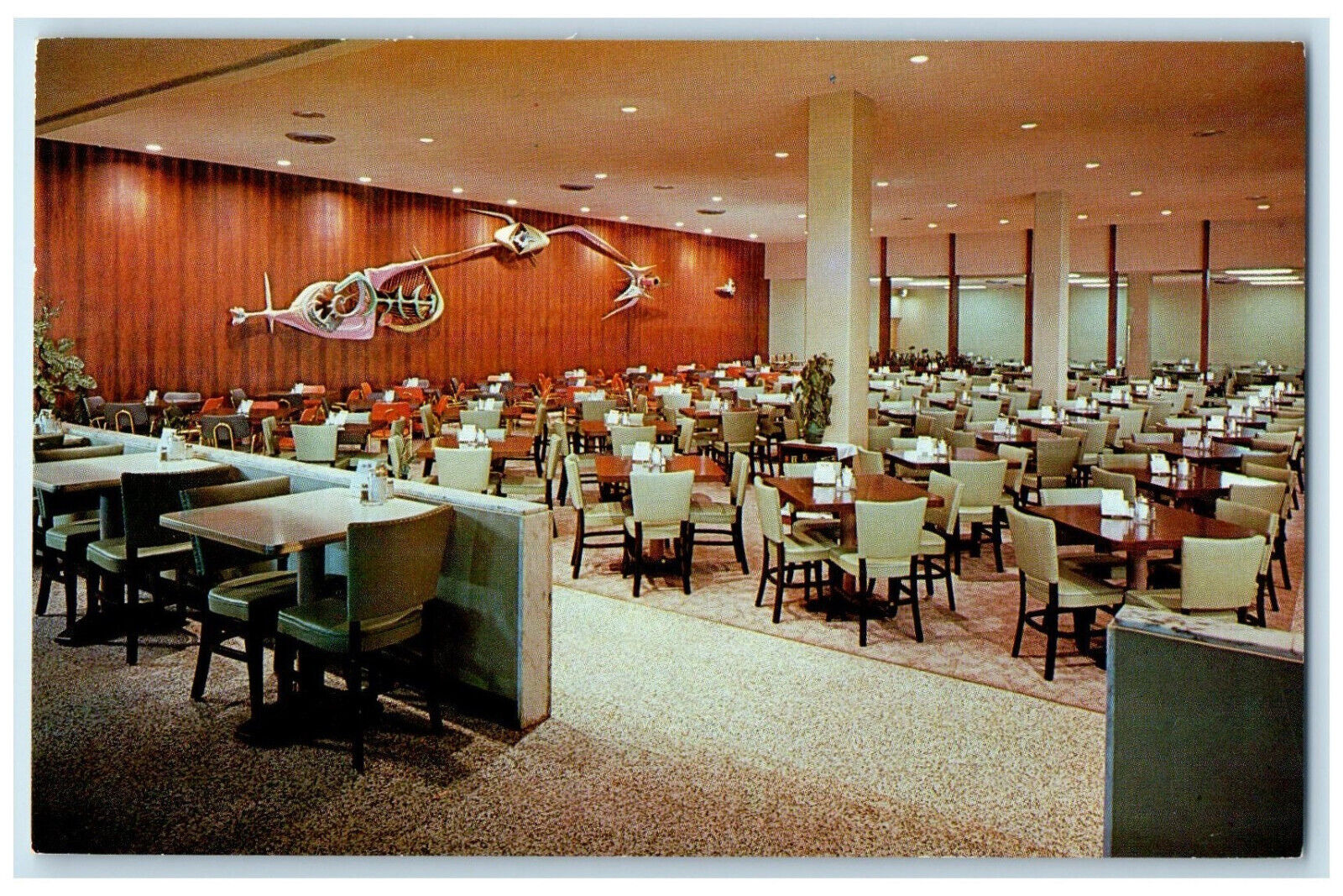c1950s S & S Cafeterias, Lenox Square Shopping Center Atlanta GA Postcard