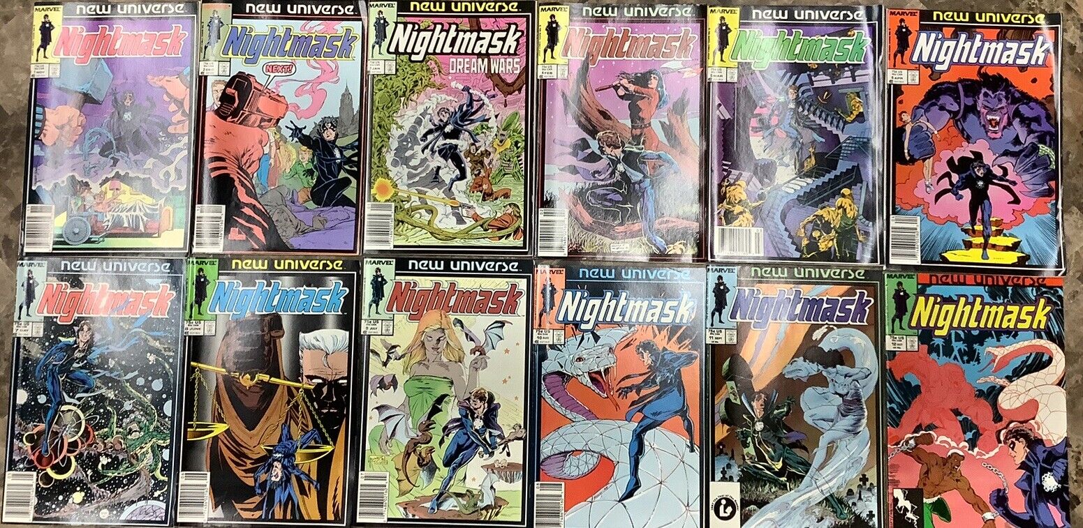 Nightmask #1-12 Marvel New Universe 1986/87 Comic Books