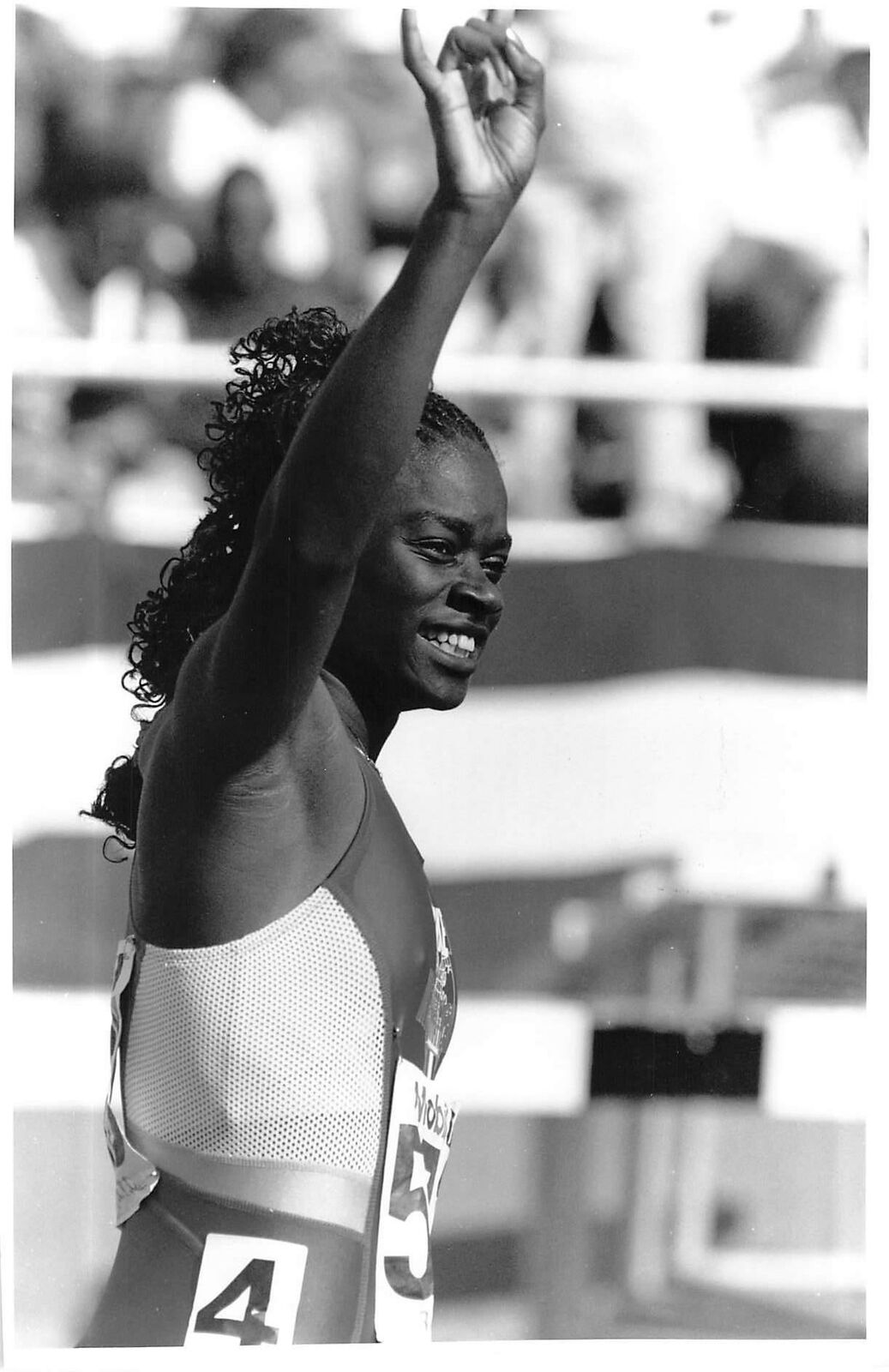 1991 Press Photo Track & Field Championships CARLETTE GUIDRY 100 meter dash NYC