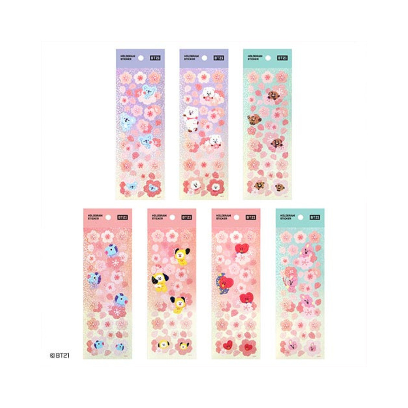 BTS (방탄소년단) - BT21 Cherry Blossom Hologram Sticker