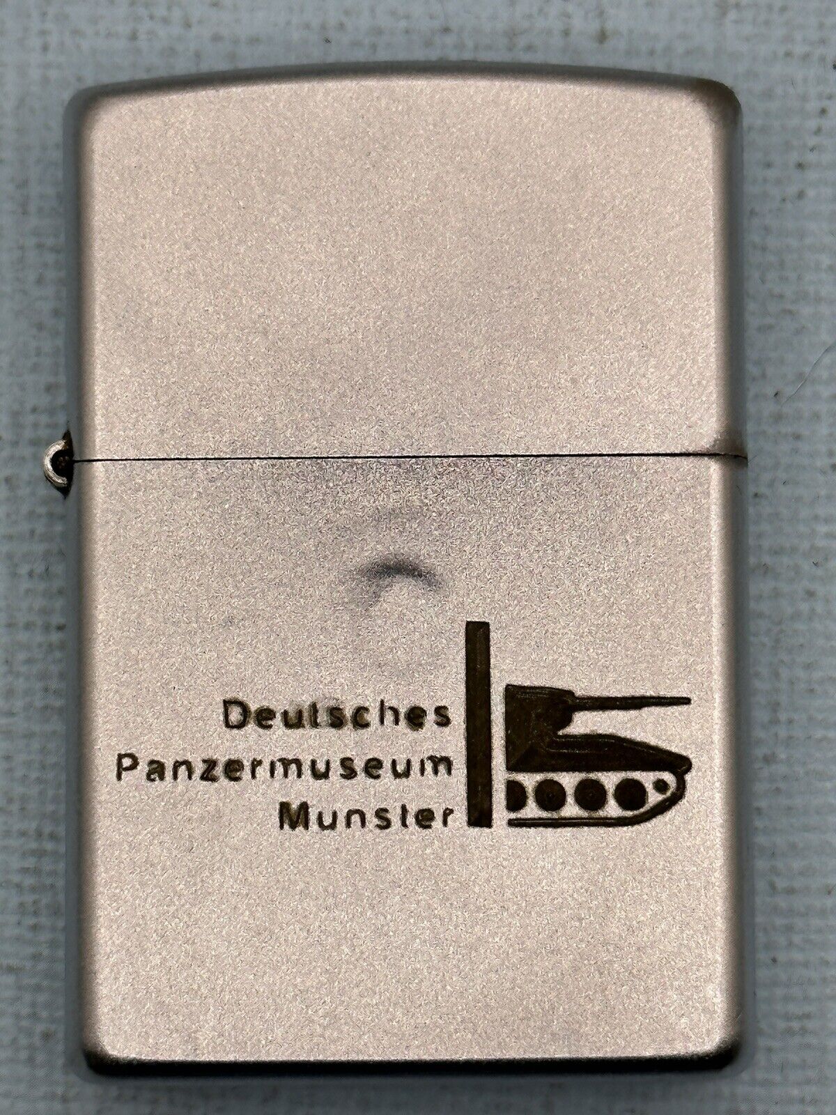 Vintage 2003 German Military Tank Museum Chrome Zippo Lighter
