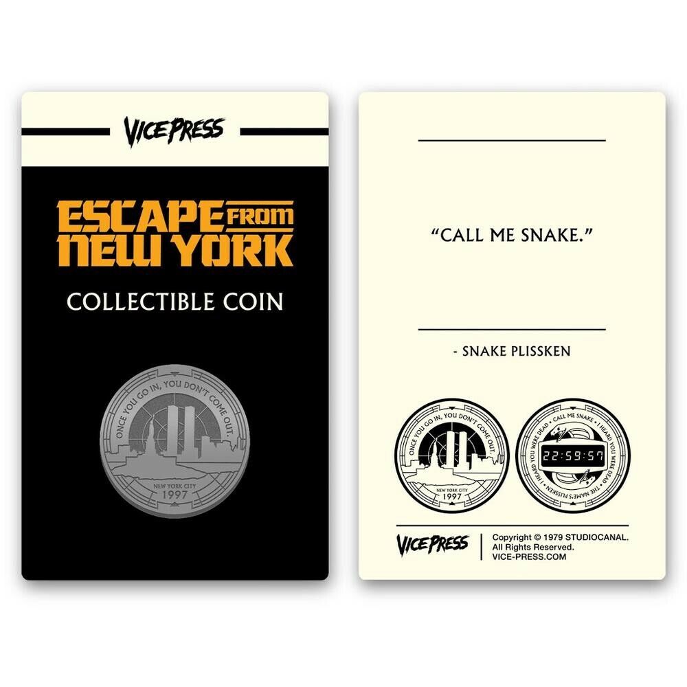⚡RARE⚡ 1981 John Carpenter's ESCAPE FROM NEW YORK Collectible Coin BRAND NEW 🪙