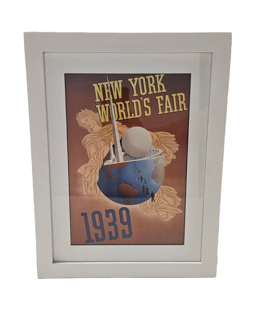 Original 1939 John Atherton New York World\'s Fair Poster Rare Mini NYC Goddess