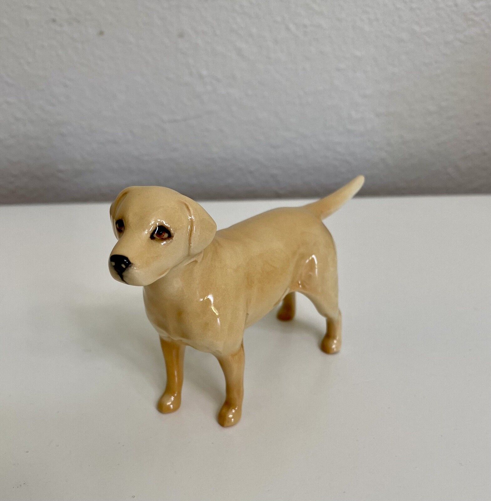 Vintage Beswick England Porcelain Figurine, Golden Yellow Labrador Dog