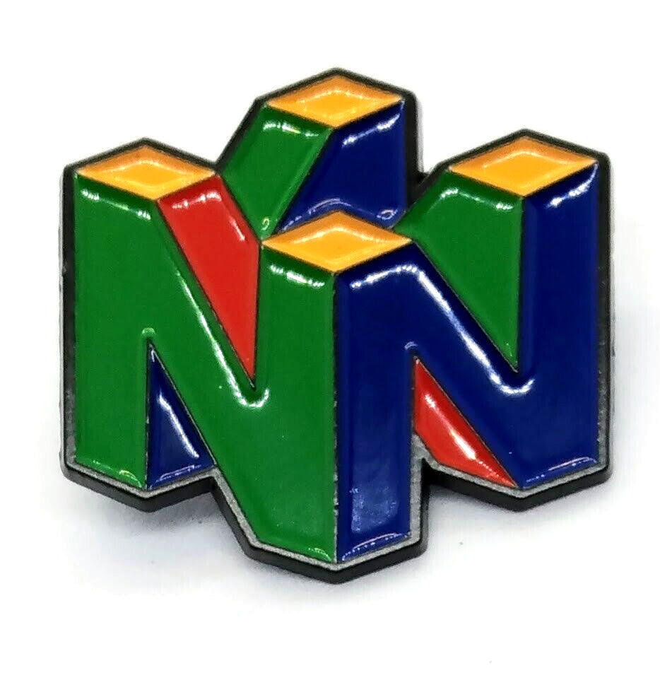 N64 PIN Nintendo 64 Gaming Counsel Logo 90's 90s 1990s Retro Enamel Lapel Brooch
