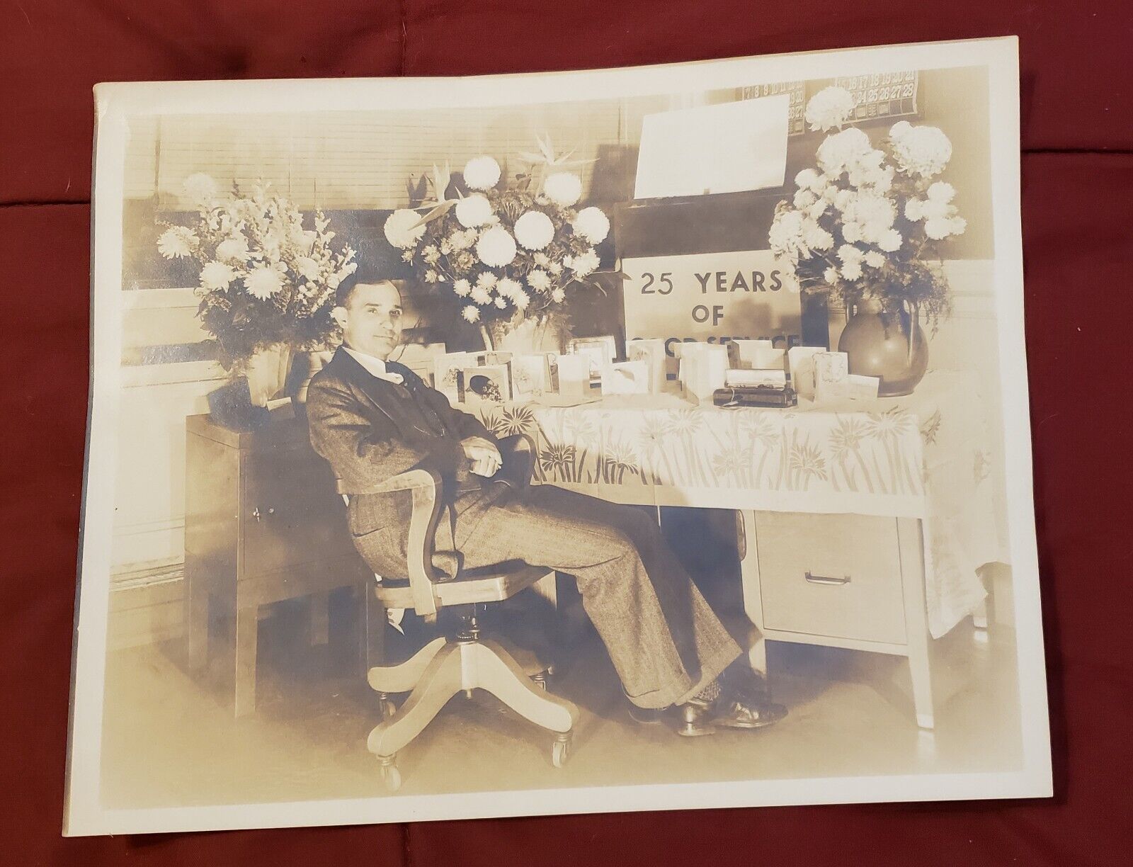 Photograph Of Man At Work- 25 Years Of Service- Possibly Henry Ford