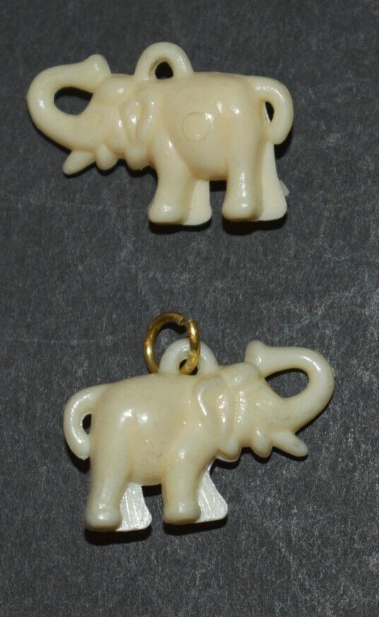 Vintage 1960 Set of 2 GOP Elephant Campaign Charms.    g