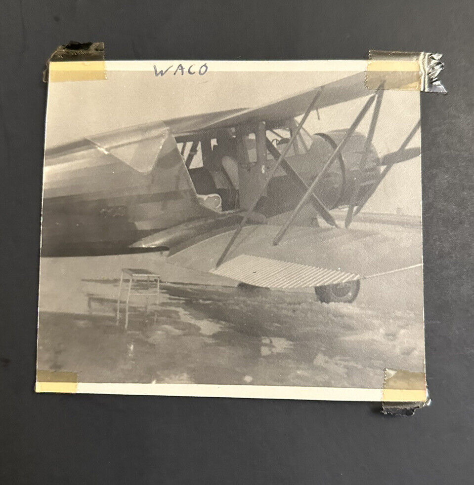 Vintage Waco Plane Photo Photograph C. 1938
