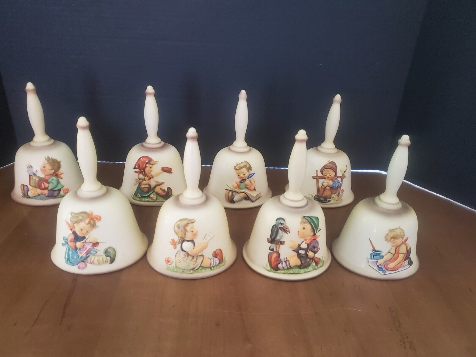 LOT OF EIGHT GOEBEL HUMMEL ANNUAL BELLS EXCELLENT CONDITION NO BOXES