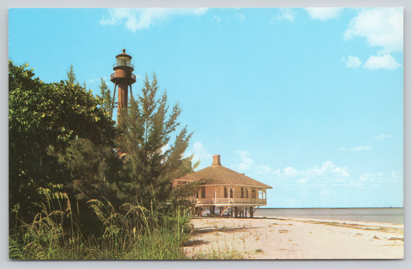 Postcard Florida, Sanibel Island Lighthouse Point Vintage A190