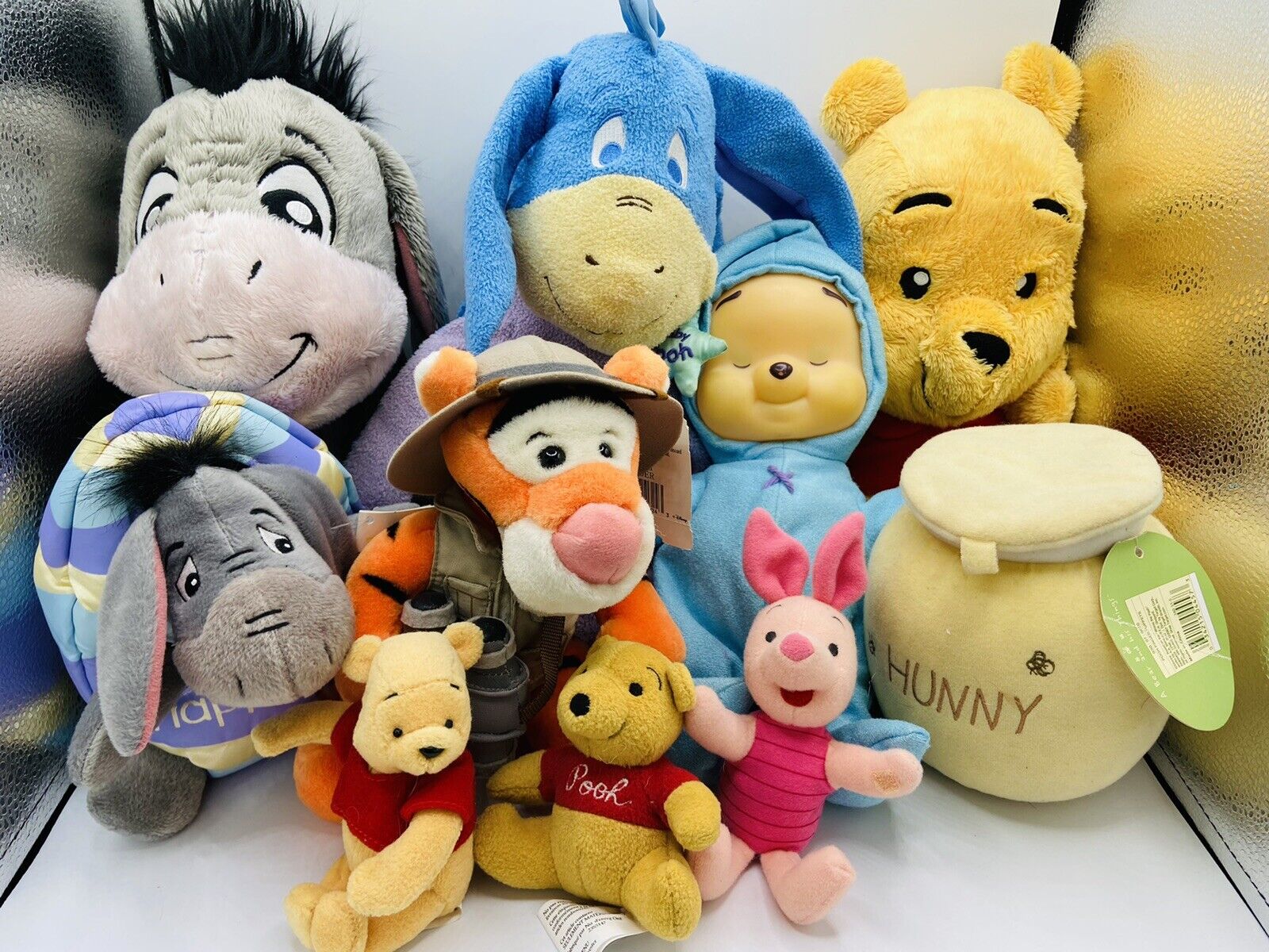*LOT Disney's Winnie The Pooh Plush; Eeyore/Night Light/Baby/Puppets/Stocking