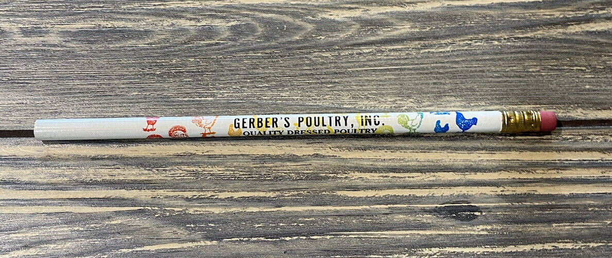 Vintage Gerbers Poultry Inc Quality Dressed Poultry Unsharpened Pencil