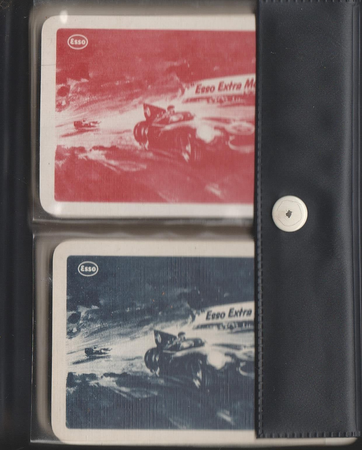 Vintage Esso Dealer Complimentary 2-Set Playing Cards in Vinyl Case