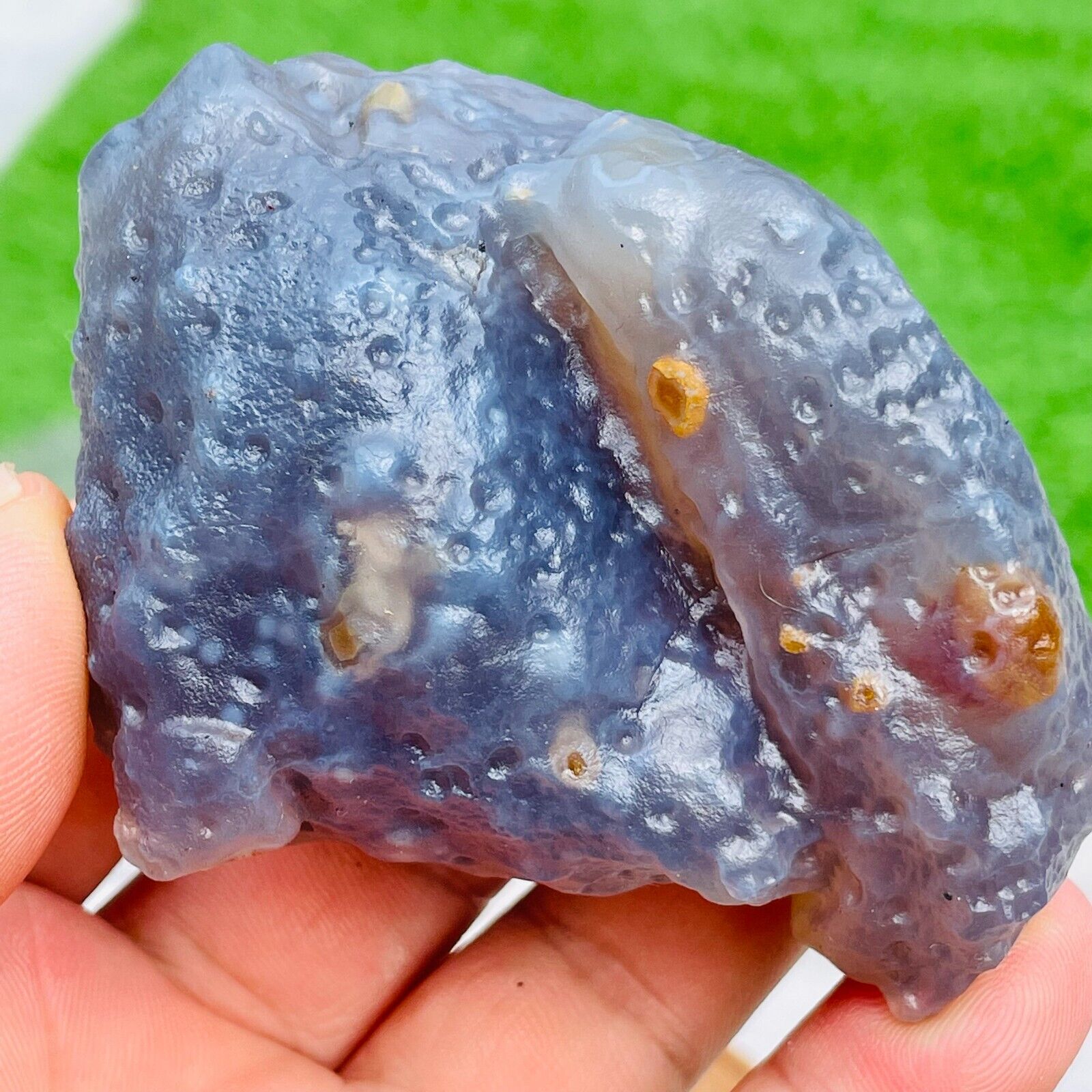 225g Natural Blue Gobi Agate Quartz Crystal Rough Mineral Healing