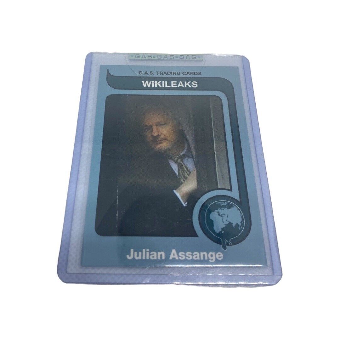 G.A.S. Trading Cards Series 1 #4 Wikileaks Julian Assange Peeking  /100 Gas Card