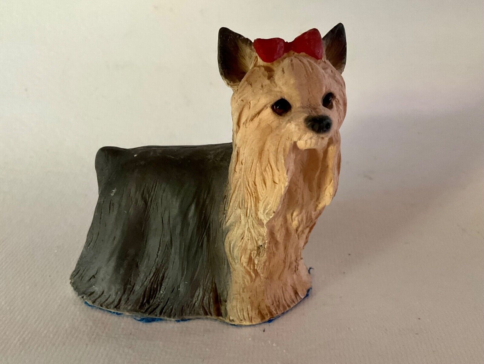 NORTH LIGHT Yorkshire Terrier Yorkie Dog Red Bow Figurine c1984 England 3