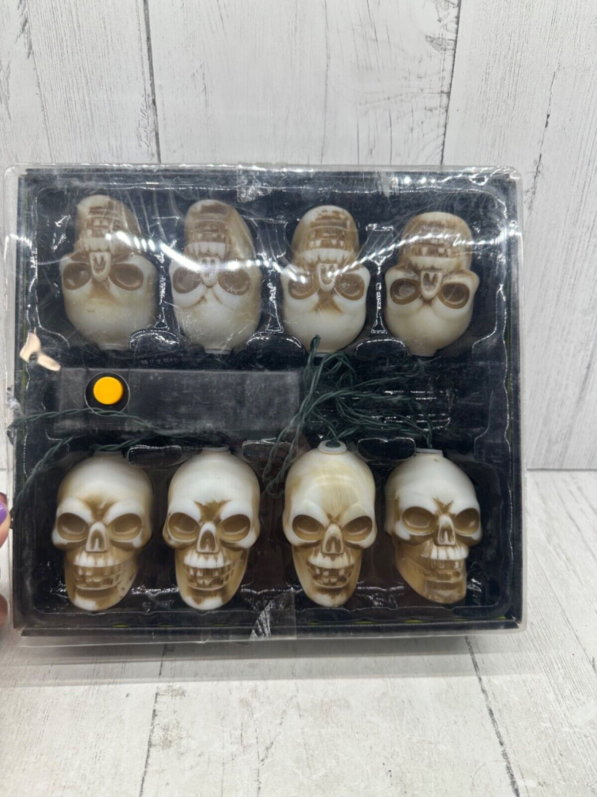 Gemmy Musical Halloween Lights 3 Colors Motion Sound Activated in Box Scary