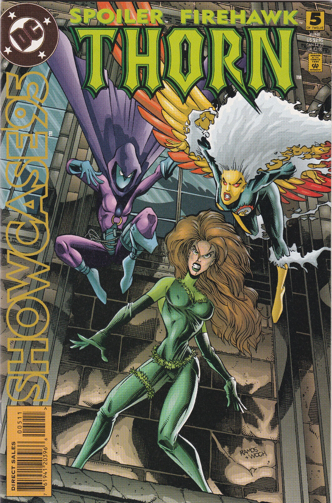 Showcase \'95  #5, (1993) DC Comics, High Grade, Spoiler,Firehawk,Thorin