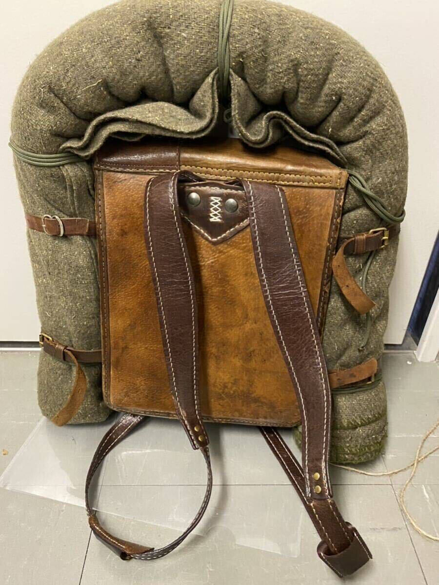 Former Japanese Army original officer Backpack with blanket WWⅡ military IJA IJN