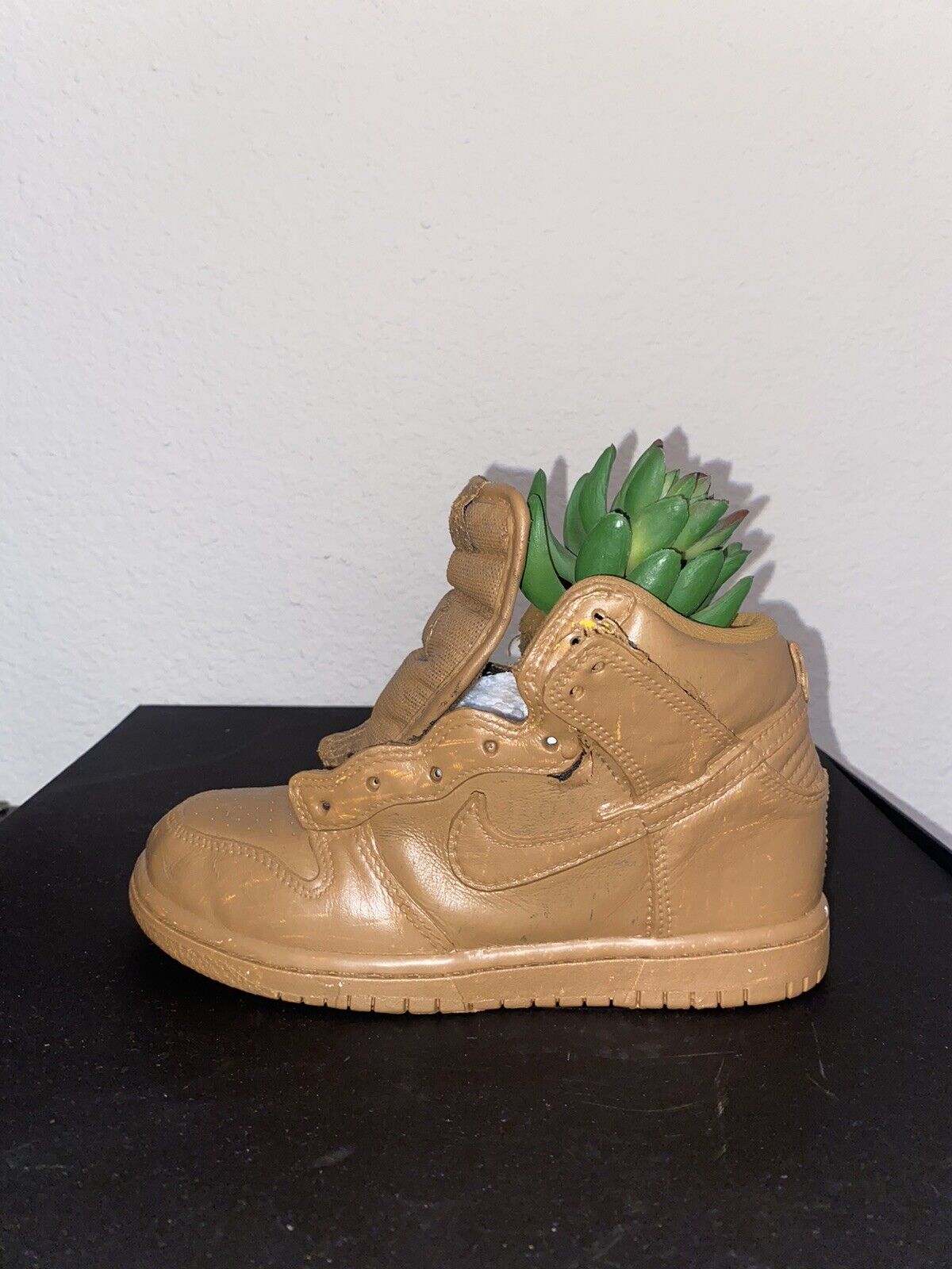 Sneaker Planter Vase Custom Shoe Planter Authentic Nike Dunk High PS painted